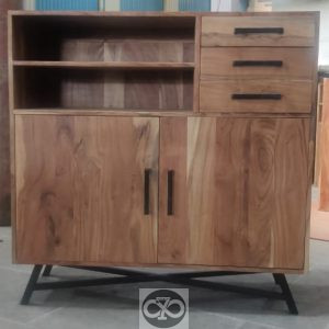 acacia wood sideboard